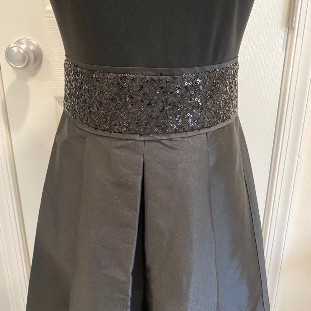 Black sequined cocktail dress